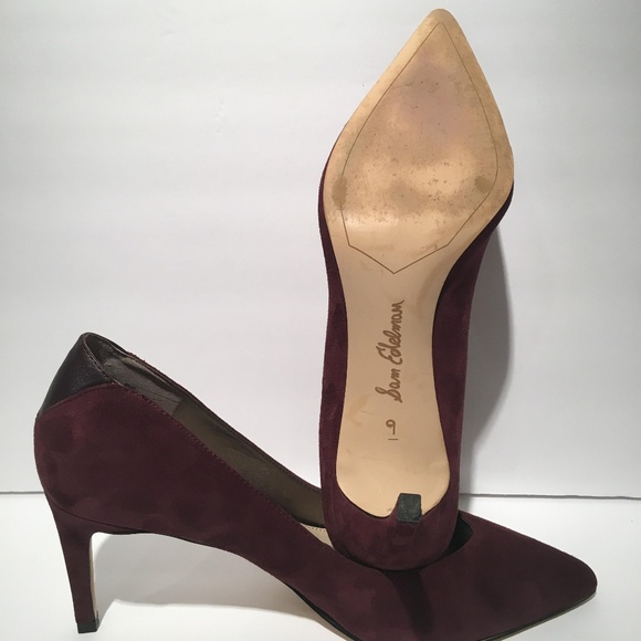 Sam Edelman Purple Suede Leather Pointy Toe Vamp - Picture 3 of 3